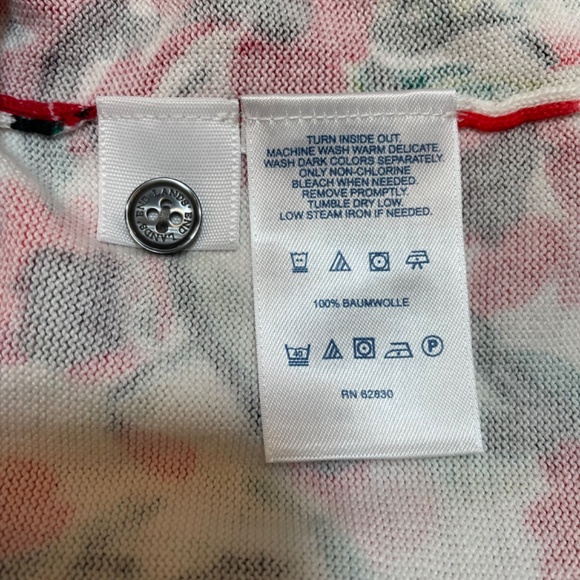 Lands’ End Supima Cotton Floral Cardigan, size M - Picture 9 of 9